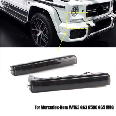 Luz de circulação diurna LED 2 peças DRL para Mercedes-Benz W463 G63 G500 G65 AMG preta - Imagem 1 de 4