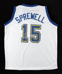 Latrell Sprewell Signed Golden State Warriors Jersey (Steiner) 4xNBA All Star - Picture 1 of 7