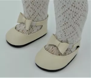 Shoes Light Cream For 18 in American Girl Doll Accessory Clothes - Picture 1 of 4