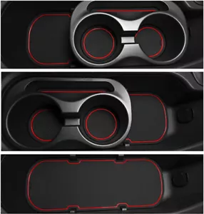Rubber Gate Slot Mats Non-slip Cup Holder Pad Fits Toyota 86 Subaru BRZ 2012-20 - Picture 1 of 33