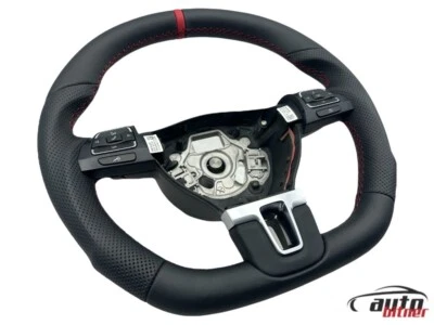 TAUSCH Lenkrad Lederlenkrad Vw Passat CC Vw SHARAN Multifunktion DSG Abgeflacht - Bild 1 von 4