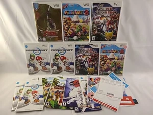 Wii Hülle Lot & Handbücher Mario Kart, Smash Bros, Marioparty - Bild 1 von 4