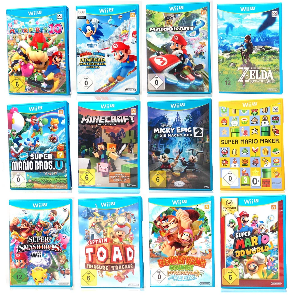 Wii U SPIELE AUSWAHL - ZELDA / MARIO KART 8 / Wii U PARTY / DONKEY KONG - Bild 1 von 1