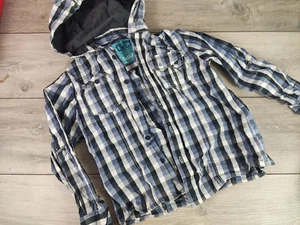 NEW NEXT Childrens Hooded Check Shirt 8 YRS NEW Blue - Picture 1 of 5