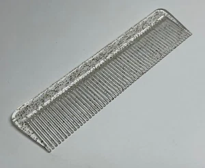 Vintage kleiner Kamm klar mit Goldflecken Glitzer 4,5 Zoll unbenutzt neuwertig Flecken - Bild 1 von 5