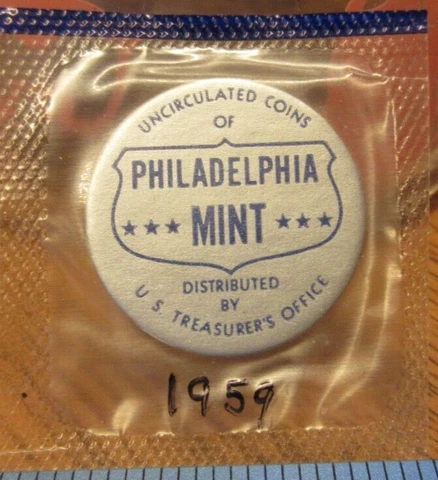 1959 PHILADELPHIA MINT Plastic Token (from Mint Set) Cover