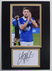 James Tarkowski Signed Autograph A4 photo display Everton Football EFC COA AFTAL - Picture 1 of 6