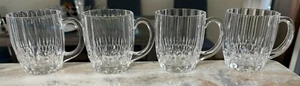 4 - Mug Bretagne by CRISTAL D'ARQUES-DURAND 4 3/8" 12oz crystal Clear, Cut - Picture 1 of 8
