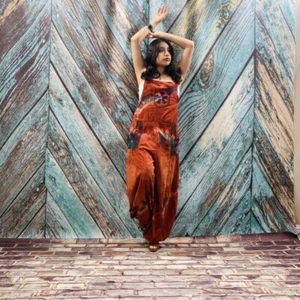 Handmade Boho Baggy Hippy Tie Dye Overall Maxi  Wide Leg Jumpsuit Jumper Romper - Picture 1 of 8