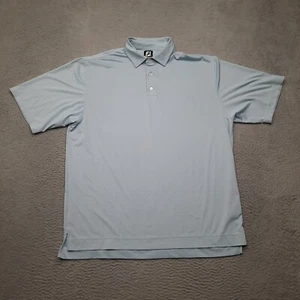 Camisa Polo Footjoy Para Hombres XL Azul Rayas Golf Manga Corta Rendimiento FJ Adulto - Imagen 1 de 6