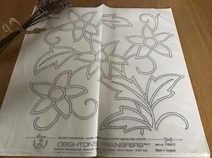 Vintage Deighton’s Silver Transfer. Modern Flowers. Ref Y16417. 42 x 42cm - Picture 1 of 5