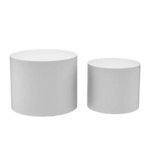 MDF Ash/Oak/Walnut Veneer Side/Coffee/End Table Nesting Set of 2 - Picture 1 of 6