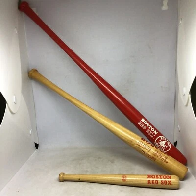 (Lot Of 3)Vintage 1990’s MLB Boston Red Sox TEI Miniature Baseball Bats  - Image 1 of 4