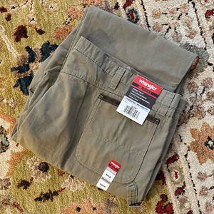 Wrangler Riggs Pants Mens 52X30 Brown Ranger Carpenter Cargo Relax Reinforced - Picture 1 of 5