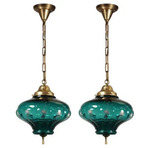 Vintage New Old Stock Pendelleuchten mit Glasschirmen, 15 verfügbar, NC4962 - Bild 1 von 8