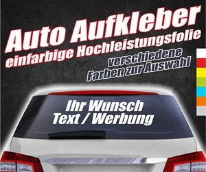 Autoaufkleber Heckscheibe Wunschmotiv Autowerbung Druck Logo Plotterfolie Oracal - Bild 1 von 8