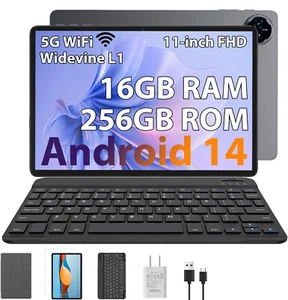 Tablet Android 14 Octa-core 11 Pulgadas 8+13MP 16+256GB HD 5GWiFi GMS 8000mAh LCD IPS - Imagen 1 de 31