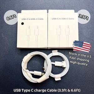 20W Fast Charging USB-C to USB-C Cable 3FT/1M,6FT/2M Iphone 15/16 Pro/16 Pro max - Picture 1 of 6