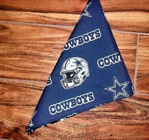 DALLAS COWBOYS NFL BANDANA 22"X22" HANDMADE - Picture 1 of 2