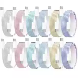 1m Charger Cable USB-C For iPhone 15 16 Pro Max Data Lead 3A 60W Type-C Nylon - Picture 1 of 6