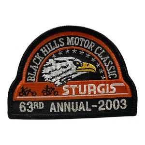 Sturgis South Dakota Chapter Black Hills 63rd 2003 Harley Rally Weste Patch - Bild 1 von 3