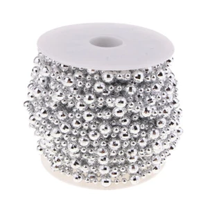 15m Kristall Perlenband Perlenkette Perlengirlande Dekoschnur Tischdeko Hochzeit - Bild 1 von 10