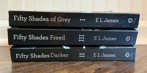 3- Books 50 SHADES OF GREY, FREED, DARKER Trilogy Series 1 2 3 E. L. James VGUC - Picture 1 of 6
