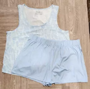 Eddie Bauer Women's Size XXL Sleep Set Lounge Shorts Blue Top Sleepwear - Picture 1 of 12