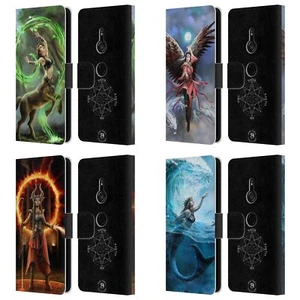 OFFICIAL ANNE STOKES FEMALE ELEMENTALS LEATHER BOOK CASE FOR SONY PHONES 1 - Picture 1 of 10