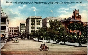 Vintage Postkarte Geschäft Mesa Ave El Paso TX Straßenansicht Betongebäude - Bild 1 von 3