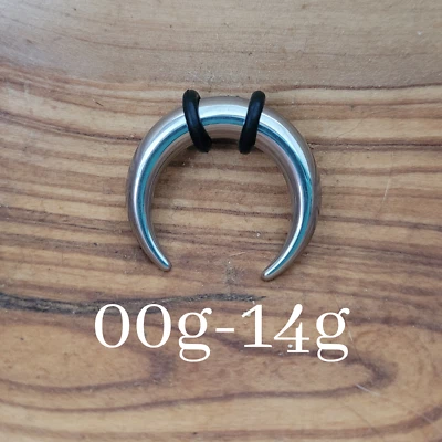 Steel Septum Pinchers Jewelry Horseshoes Gauges 00g - 14g ring piercing nose - Image 1 of 2