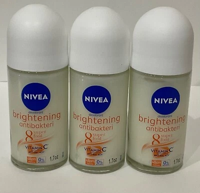 NIVEA Brightening Antibakteri Roll-On 48h protection (3 Pack) - Image 1 of 3