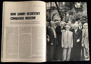 SAMMY RESHEVSKY 1955 CHESS CHAMPION PICTORIAL MIKHAIL BOTVINNIK MOSCOW RUSSIA - Picture 1 of 2