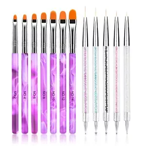 Pinselset für Nailart, 12-teilig Acryl Gel Nagel Pinsel Set, Nagelpinsel, Acryl - Bild 1 von 1