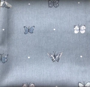 51cm x 26cm Wide Sophie Allport Busy Butterflies Blue Cotton Duck Fabric New - Picture 1 of 10
