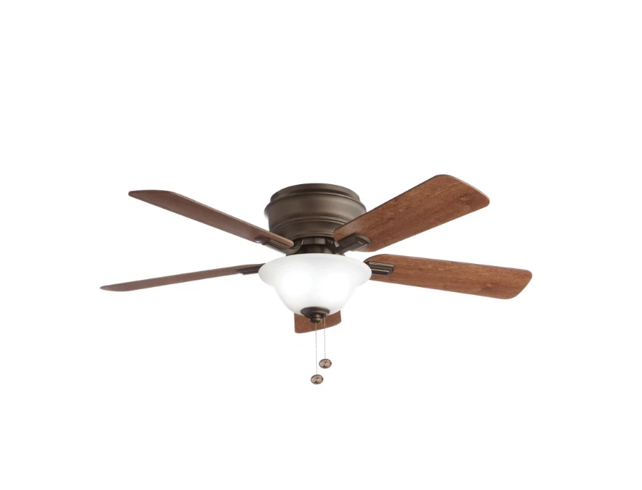 Indoor LED Oil Rubbed Bronze Ceiling Fan w/ Light 44 in. wood espresso cherry - Image 1 of 1