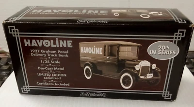 NIB ERTL RC2 1927 Havoline Graham Panel Delivery Diecast Bank NOS (FC83T D913) - Image 1 of 4