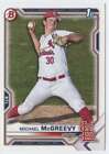 2021 Bowman Draft #Bd-91 Michael Mcgreevy Cardinals Nm-Mt Id:52205