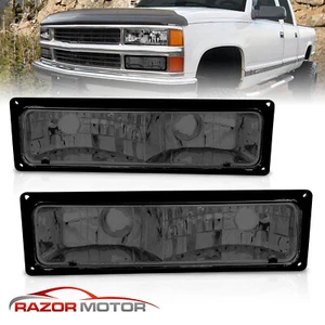 Luces de parachoques de humo suburbanas 88-99 para Chevy GMC C10 C/K Yukon Tahoe - Imagen 1 de 6