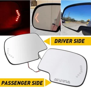 Mirror Glass Heated Turn Signal LH RH for Chevy Silverado 03-2007 1500 2500 3500 - Picture 1 of 12
