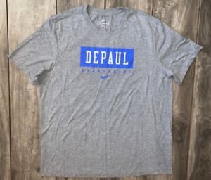 Nike DePaul Blue Demons Basketball Team Staff Trainer Practice Shirt Men's XL