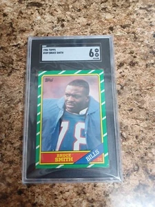 1986 Topps - #389 Bruce Smith (RC) sgc 6 - Picture 1 of 3