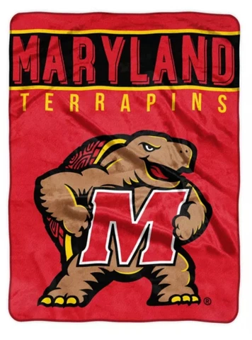 NCAA Maryland Terrapins Large 60" x 80" Northwest Company Blanket Queen/Twin Cover