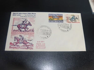 Historia postal de Vietnam 1971 Sc#392-93 FDC VF - Imagen 1 de 1
