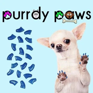 Tapas suaves para uñas para garras de perro (brillo azul) * patas purridas * 6 tamaños hasta XXL - Imagen 1 de 1