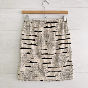 KayOss - Falda elástica beige negra con volantes girasol, S - Imagen 1 de 5