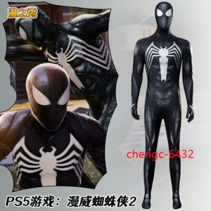 Game:Marvel Spiderman 2 Black Costume Men Jumpsuits Bodysuit Cosplay Prop - Picture 1 of 14