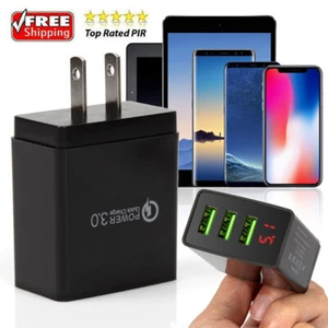 Fast Quick Charge 3.0 USB Hub Wall Charger Power Adapter Plug 3 Port Universal - Picture 1 of 8