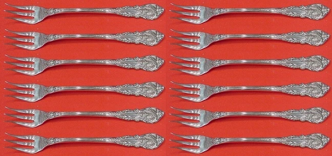Juego de tenedores de cóctel Sir Christopher by Wallace de plata de ley 12 piezas 5 1/2" Foto 1 de 3