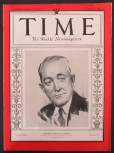 Time Magazine Vol XXII No 15 October 9, 1933 George Michael Cohan 183293 - Picture 1 of 4